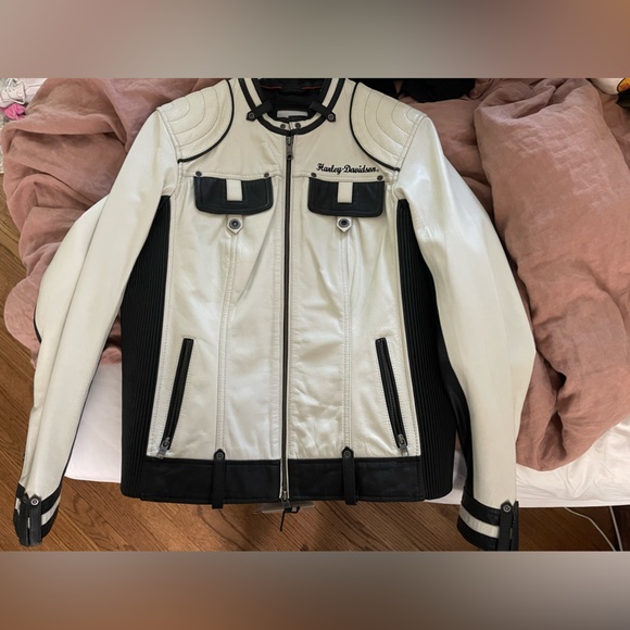Riding Jacket Harley Davidson Womens White Leather Jacket Harley